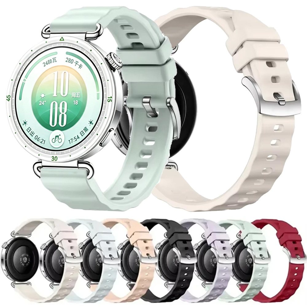 Smartwatch X2 - 18mmウェーブシリコンストラップ Huawei Watch GT7-6-5-4 41mmスマートウォッチ用、OPPO Watch