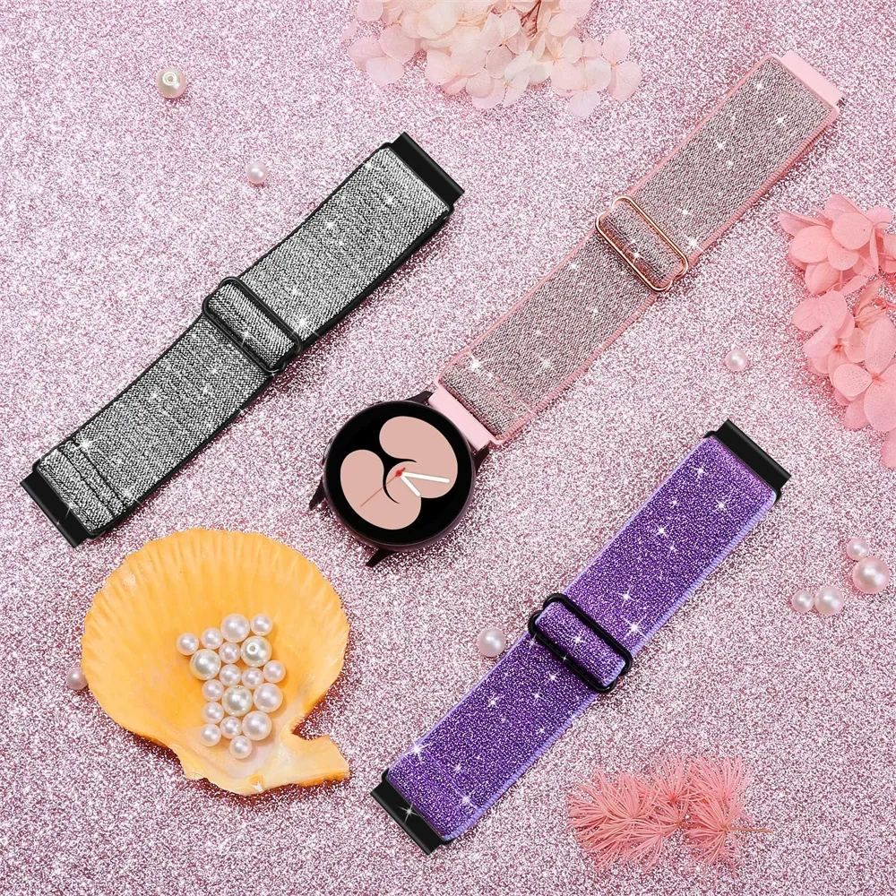 サムスンギャラクシーウォッチ用の伸縮性のある光沢のあるストラ - Titan Smartwatch Accessories のレビューと価格