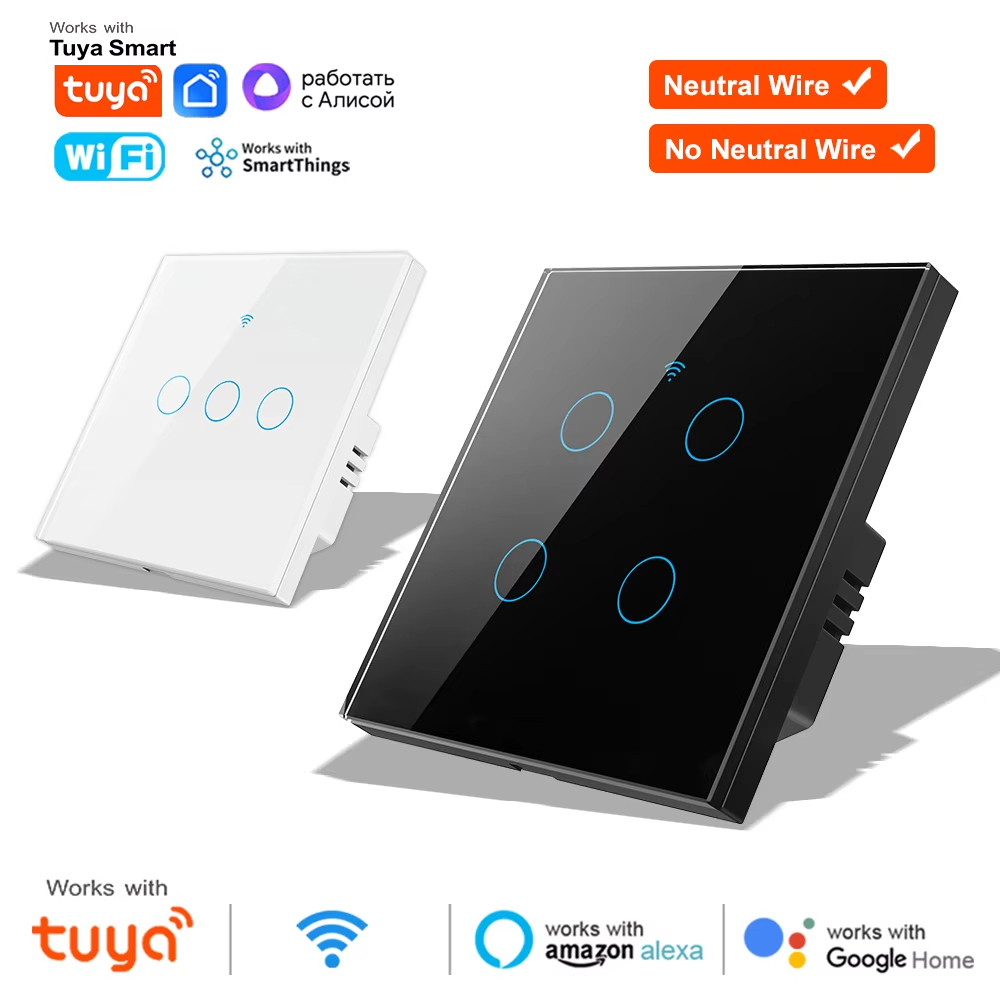 1 2 3 4連ギャングWiFi RF 433mhzタッチウ - Smart Accessories のレビューと価格