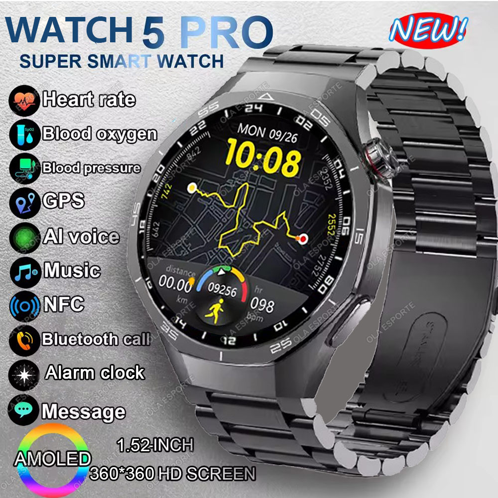 新型ウォッチ5 Proスマートウォッチ 1.53インチAMO - Smartwatch Custom のレビューと価格